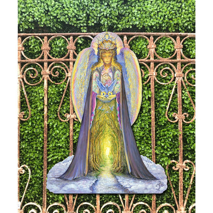 The Angel and the Bluebird Holiday Outdoor Yard Sign by Josephine Wall - Christmas Decor - 845623F-JW
