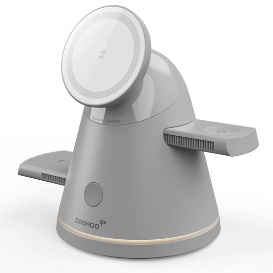 LuminoCore 4-in-1 Wireless Charging Station-Gery