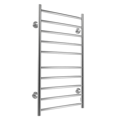 Electric Heated Towel Rack for Bathroom Wall Mounted Towel Warmer 10 Stainless Steel Bars Drying Rack