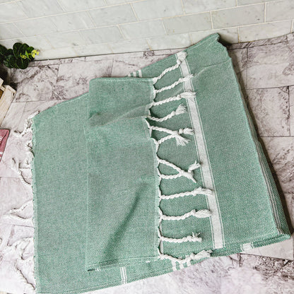 Turkish Hand Towel Oversized 100% Cotton Peshtemal Lightweight Absorbent