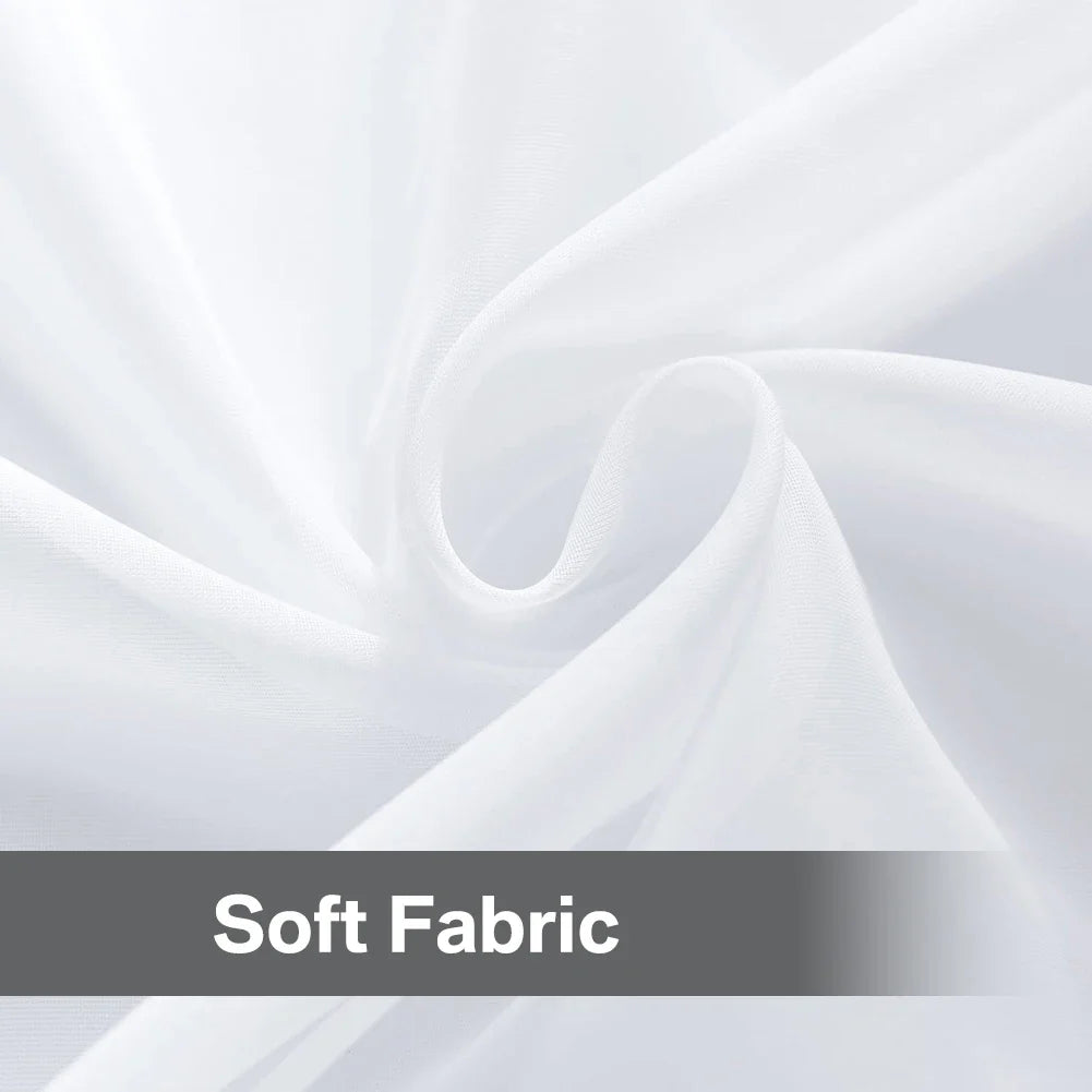 Shading Solid White Sheer Curtains for Living Room Decoration Window Curtains for Kitchen Modern Tulle Voile Organza Curtains