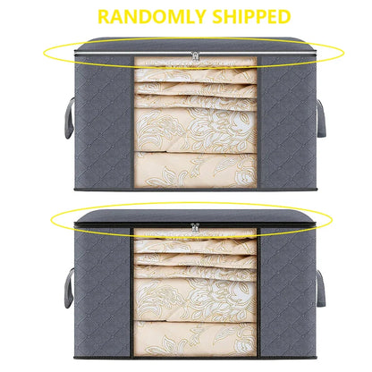 Large Capacity Foldable Clothes Storage Bag – Blanket & Closet Organizer