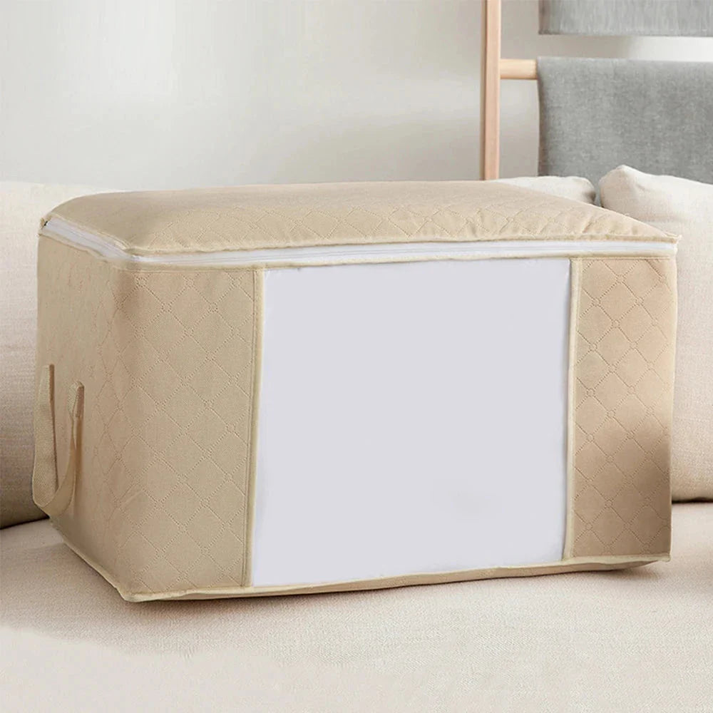 Large Capacity Foldable Clothes Storage Bag – Blanket & Closet Organizer