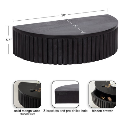 Reid Ribbed Floating Side Table