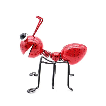 Metal Ants Garden Decoration, Fence Lawn Bedroom Living Room Hanging Wall Decoration, 3D Sculpture Ants Art Decoration Ornament