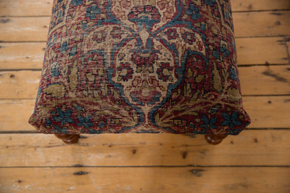 RESERVED Antique Persian Kerman Rug Ottoman Coffee Table