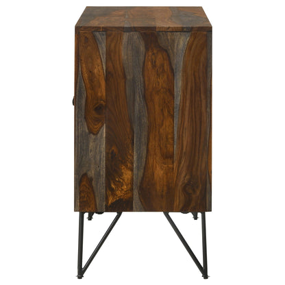 Macon 2-door Sheesham Wood Storage Accent Cabinet Grey