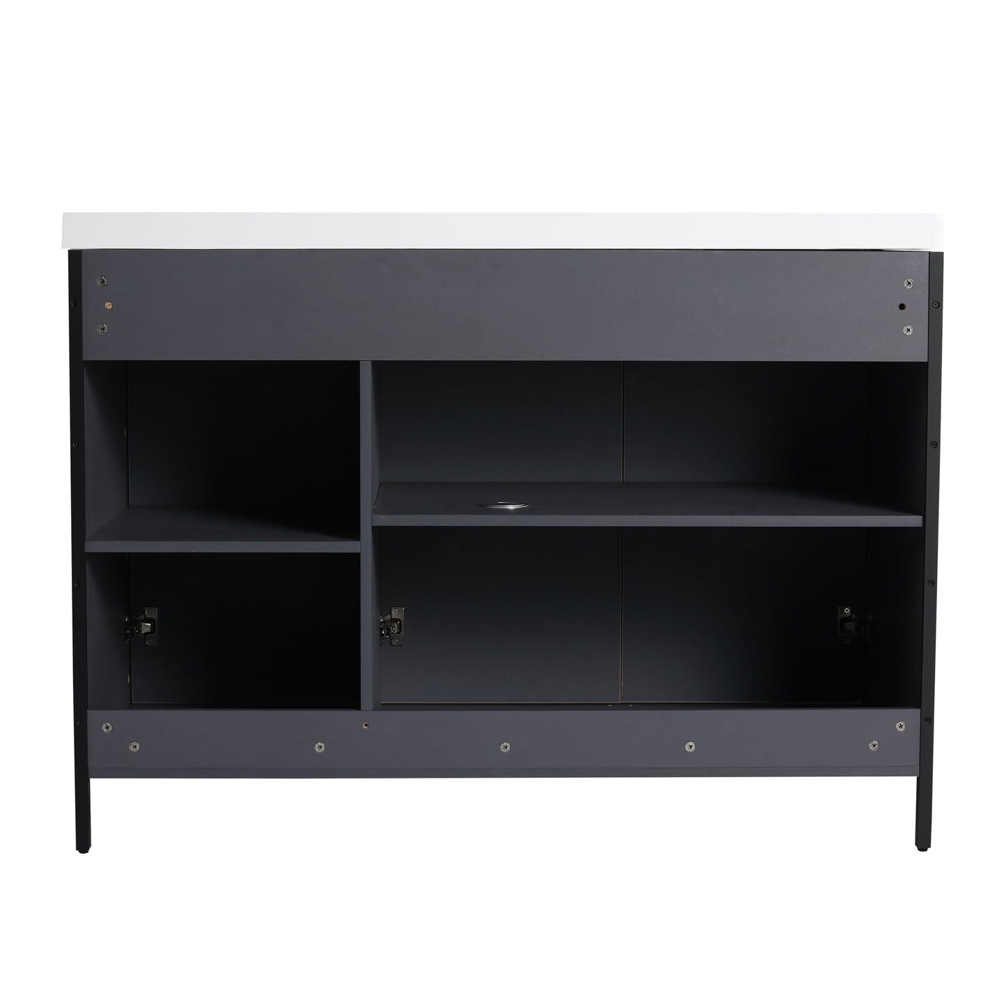 Contemporary Freestanding Bathroom Vanity With Adjustable Shelves