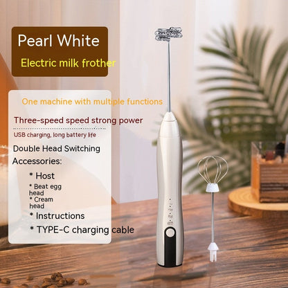 USB Rechargeable Electric Egg Beater & Milk Frother – 3-Speed Wireless Hand Mixer | 3 Colors