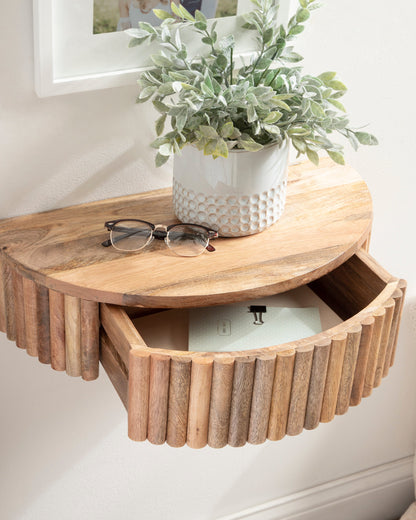 Reid Ribbed Floating Side Table