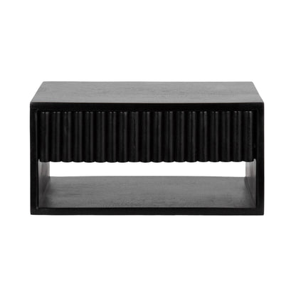 Reid Floating Wood Side Table with Open Storage