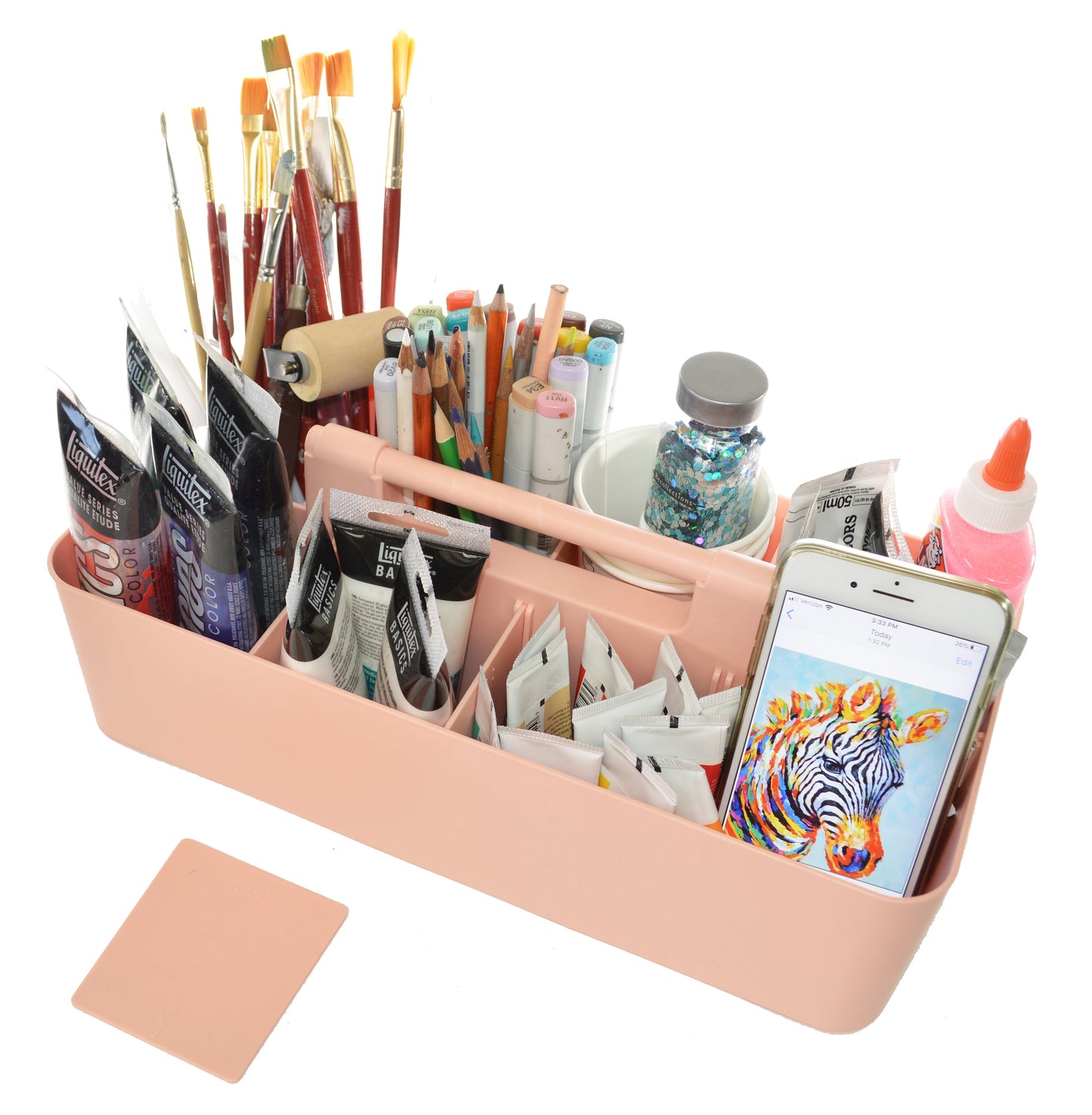 Enjoy Organizer 10 PACK -Large Plastic Storage Portable Caddy with Handles Made In USA