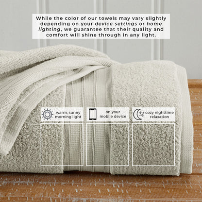 100% Cotton Premium Bath Towel Set - Chiara Collection
